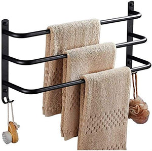 Portasciugamano Portasciugamani Portasciugamani A 3 Livelli In Acciaio Inossidabile 304 Portasciugamani Triplo Con Luce Nera Portasciugamani Bagno Cucina Creativo Organizer Da Bagno Portas(Color:40cm)