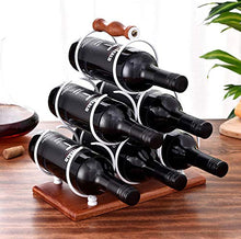 CNSFFS Portabottiglie impilabile, portabottiglie Orizzontale da Vino, portabottiglie in Rame Rame da appoggio, portabottiglie da Tavolo Facile da Mettere-Bianca