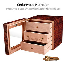 Minmin Umidificatore naturale del sigaro della scatola di fumo dell'umidificatore del sigaro di legno solido del cedro del piano solido naturale del cedro accessori del sigaro (Design : A)
