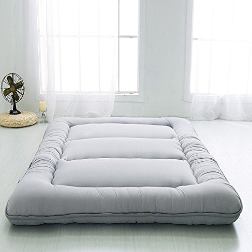 Nclon Multiuso Addensare Mantieni Caldo Materasso,Pieghevole Materasso Tatami stuoie-Grigio Classico 90x200cm(35x79inch)
