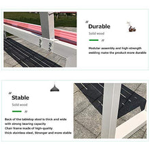 Panchina Parco Panche Lounge per Terrazza All'aperto, Panca da Giardino Resistente alle Intemperie con Struttura in Ghisa e Legno Massello Anticorrosivo, 2-3posti Panca con Schienale e Braccioli