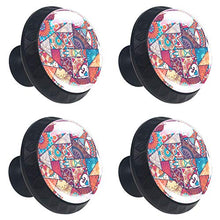 Motivo patchwork 4 PCS Pomelli per Porta, Pomolo per Mobile, Pomelli per Mobili con Viti, Maniglia per Armadietto, Pomelli per Porta, Pomelli per Cassetti per Porta, Armadio, Cassetto e Credenza