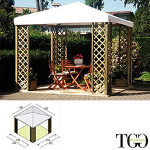 TheGoodGarden Gazebo in Legno per Giardino Red con Copertura in PVC 300 x 300 cm