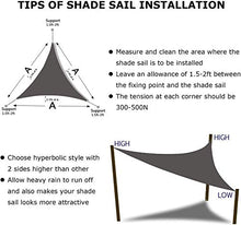 Triangolo Ombreggiante,Tenda Da Sole Impermeabile 95% Tettoia Per Protezione Solare Con Blocco UV Per Patio Esterno Da Giardino Pergolato,Con Kit Di Fissaggio A Fune,B,2.4 * 2.4 * 2.4m