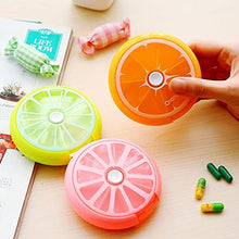 Oumefar Portapillole Rosa Chiaro Mini Contenitore per Pillole Contenitore per medicinali Facile da trasportare Contenitore per medicinali per vitamine con Motivo a Limone