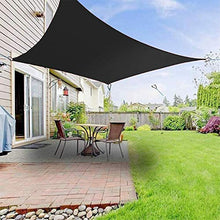 KAISUN Tenda a Vela Rettangolare,Resistente ai Raggi UV e Resistente all'Usura con Accessori gratuiti per terrazza da Giardino all'aperto (Nero,6x8m)