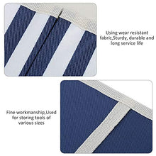 YCSD 2PCS Sgabello da Giardino per Sgabello da Giardino Borsa da Appendere Borsa da Sospensione Durevole in Tessuto Oxford （Striscia Bianca Blu）