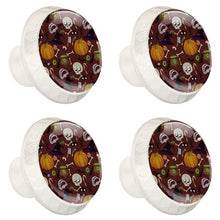 Maniglie per cassetti Manopole per cassetti Manopole rotonde Confezione da 4 per armadietto, cassetti, cassettiere, cassettiere ecc. Teschio E Zucche