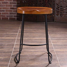LWW Sgabelli, metallo/legno Sgabelli poggiapiedi per la cucina | Vintage Iron Bar sgabelli alti Sala da pranzo Sedie | Altezza seduta 45/65 / 75cm | Carico massimo 150Kg,46x37x65cm,46x37x65cm
