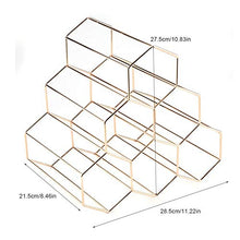 BYARSS Portabottiglie per Vino, Forma Geometrica Moderna Portabottiglie per Vino Simpe Portabottiglie in Metallo per casa Portabottiglie per Vino compatte Espositore per ripiano