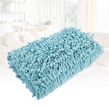 Tappetino da bagno Tappetino per capelli lunghi di peluche spessi e fini per la camera da letto per la casa(Blue-green)