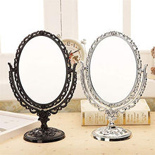 KK Zachary Specchio Nero Vanity Specchio di Trucco, Trucco Annata Calda Specchio Desktop Specchio rotativo con la Farfalla Rosa Vines Decor Strumento