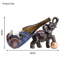 Creativo Wine Rack Desktop Wine Rack, European Elephant Resin Wine Rack, Luxury Wine Bottle Display Rack, Utilizzato in soggiorno, bar e cucina, Bronzo