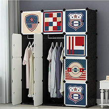 EXCLVEA Armadio Appendiabiti Combinazione Armadio for Appendere Gli Abiti Armadio in Stile Americano Armadio di Vestiti Fai da Te Modular Storage Organizzatore for Adulti