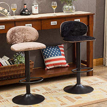 XIAOYAN Sgabello Sgabello da Bar in Velluto ad Altezza Regolabile Sgabello da Bar in Tufted Imbottito Sgabello con poggiapiedi Sedia da Pranzo Girevole, Rosso (Color : Black)