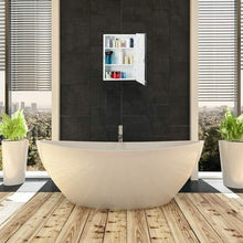 Relaxdays Armadietto a Specchio per Il Bagno in Acciaio, Pensile, 3 Ripiani, Metallo, Bianco, Hxlxp: 56 x 40.5 x 12.5 cm