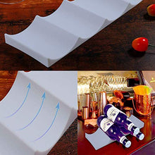 Portabottiglie in Plastica Stile Europeo, Antiscivolo in Stile Europeo Vino Portabottiglie, con 4 Scanalature, per Conservazione Della Cucina, Vetrine Bar, Conservazione Delle Bevande (Grigio Scuro)