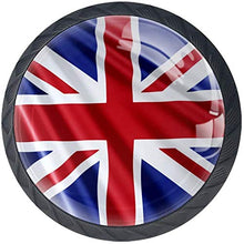 La bandiera britannica UK Blue Pomelli per Porta Set di 4 Pomelli per Mobili Manopole per Cassetti Cucina Armadio Vetro