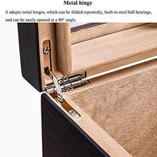 Adesign Desktop Cigar Humidor, Cedar & Leather Cigar Box di stoccaggio Bene Seal Design, Vetro igrometro e umidificatore Rettangolo, Tiene 25-50 Sigari