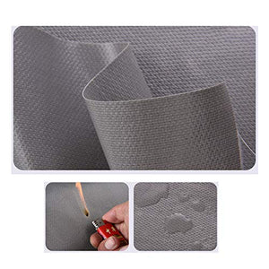 LJIANW-Telo Impermeabile Esterno, Panno Ignifugo Tarp Impermeabile Robusto Foglio di Tela Cerata 500 gsm per Giardino Terrazza Ponte, 20 Dimensioni (Color : Gray, Size : 1x10m)