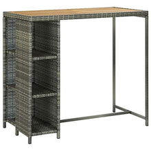 Tidyard Set di Tavolo da Bar con 4 Sgabelli da Bar da Giardino con Cuscini in Polyrattan,Set Tavolo e 4 Sedie da Bar in Rattan per Esterno,Penisola da Gardino per Esterno