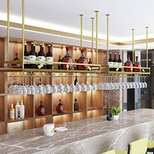 Organizza la cucina Cremagliera Del Bicchiere Di Vino Rosso Capovolto Appeso A Casa Appeso Bar Creatività Contatore Calici Supporto Ripiano A Soffitto In Stile Europeo, Dorato /Club di cantine comme