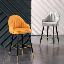 CMX-Barhocker Sedie da bancone, sgabelli con Schienale e poggiapiedi, sedie da Bar per la Colazione in Cucina, Sedile in Pelle PU, Gambe in Metallo Nero