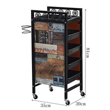 YIN YIN Carrello per ripiani Cremagliera - Carrello del carrello del carrello del salone di bellezza Carrello del carrello del carrello a più strati del negozio di barbiere del salone di bellezza Carr