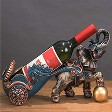Creativo Wine Rack Desktop Wine Rack, European Elephant Resin Wine Rack, Luxury Wine Bottle Display Rack, Utilizzato in soggiorno, bar e cucina, Bronzo