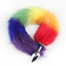 Super Morbida e Confortevole Coda di Volpe Colorata Coda in Acciaio Inossidabile Būtt Änàles Plǚg Puntelli Cosplay Maid Toy