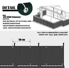 85x700cm Frangivista Balcone frangivento Telo occhiellato Schermo Privacy Anti-UV Telo Oscurante Impermeabile Giardino terrazza Recinzione Copertura per Protezione con Fascette e funi/Verde