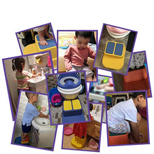 Niduo Bear Steping Sgabello Sgabello da Bagno Bagno Sgabello per Servizi Igienici Anti Slip Gomma, Cucina Sgabello per Il Bambino per Banco per Allenamento E Utilizzo Multifunzione,Blu