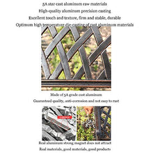 40 pollici Panca da giardino Doppia seduta in metallo per esterno, Decorazione antica rose Panchina con struttura in alluminio pressofuso, Combinazione di tavolo e sedia per prato portico anteriore