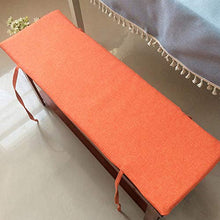 LRuilo - Cuscino per panca lunga a 2 o 3 posti, per esterni, per interni, 100 cm/120 cm, per giardino, cucina, sala da pranzo, antiscivolo, 130 x 35 cm, colore: arancione
