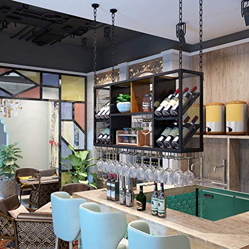 Portabicchieri Da Vino Appendiabiti Da Soffitto Portabottiglie Da Vino Collegamento A Catena In Ferro Portabottiglie Regolabile E Portaoggetti Per Calici Pu貌 Contenere Qualsiasi Tipo Di Calice Bicchi