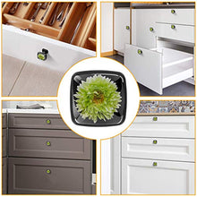 Aster fiore giallo verde bianco nero Pomelli per Porta Set di 4 Pomelli per Mobili Manopole per Cassetti Cucina Armadio Vetro