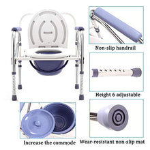YHNMK Sedia WC Commode Leggero Portatile,Altezza Regolabile WC Sedia, Sgabello con braccioli Antiscivolo per Anziani/Gravidanza