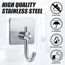 FENRIR Ganci Adesivi,Ganci Portasciugamani in Acciaio Inox Gancio Appendiabiti da Parete Autoadesivo/Gancio per Cucina e Bagno,4 Pezzi