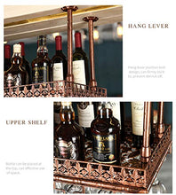 lanying Portabicchieri da soffitto per Vino Rosso Portabottiglie da soffitto portabottiglie da Vino portabottiglie da Parete portabottiglie a Parete-Bronzo_120 * 35 cm