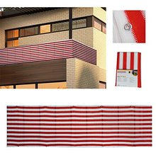 Dehongwang - Recinzione per balconi, 5 x 0,9 m, con corda, protezione solare per balcone, giardino, cortile, portico (rosso)