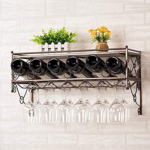 Portabottiglie Per Vino Porta Bottiglie E Vetro Pratico Scaffale Per Bottiglie Di Vino - Portabottiglie Da Parete, Portabottiglie Da Vino, Cucina Per La Casa E Decorazione Bar