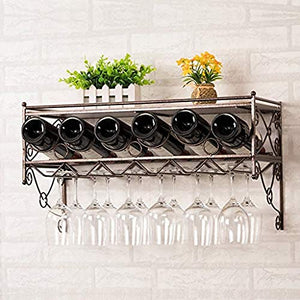 Portabottiglie Per Vino Porta Bottiglie E Vetro Pratico Scaffale Per Bottiglie Di Vino - Portabottiglie Da Parete, Portabottiglie Da Vino, Cucina Per La Casa E Decorazione Bar