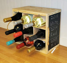 Porta bottiglie di vino in legno multiuso con manici in corda
