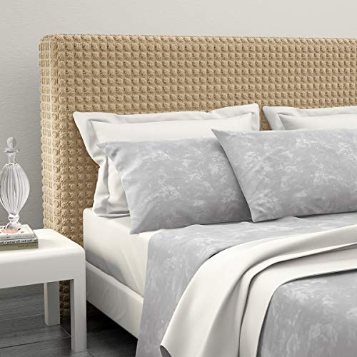 SaRani Copritestata Copri Testiere Letto Elasticizzato Morbido Tessuto Bolle Vari Color (Beige)