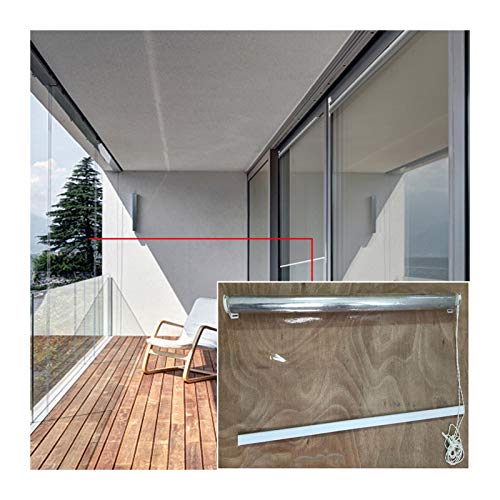 Trasparente Avvolgibile, Spessore 0,5mm PVC Impermeabile A Prova Di Vento Isolamento Con Barra Appendiabiti In Lega Di Alluminio Per La Cucina, Negozio/Banco Commerciale, Ufficio