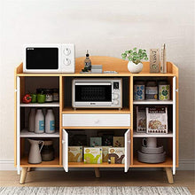 LULUVicky in Piedi Bagagli Petto Buffet Credenza Serve Governo di immagazzinaggio con Porte Cassetto Bassa Credenza (Color : Wood, Size : 120x30x96cm)