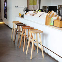XIN CHANG LWH Sgabelli da Bar in Legno, con poggiapiedi Domestico Sgabello da Bar da Stiro Colazione da Cucina da Cucina sgabelli da Bar (Color : B, Size : 75CM)