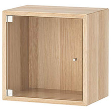 Armadio EKET con anta in vetro 35x25x35 cm effetto rovere tinto bianco