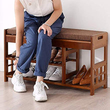 YANG Imbottito Poggiapiedi scarpiere Legno Modifica Scarpe Panca for spogliatoi Dressing Table Sgabello ottomano Carico 250kg (Color : L/50CM)