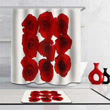 LIYAN Combinazione Bagno. Immagini Chiare E Colori Vivaci Rendono Il Tuo Bagno Pieno di Vita. Accessori da Bagno. Fiore Rosa Rossa.
